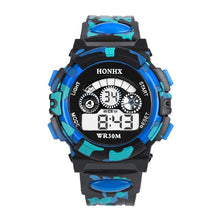 Load image into Gallery viewer, Blue black camouflage children's watch