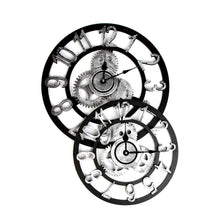 Load image into Gallery viewer, Industrial design black wall clock