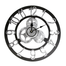 Load image into Gallery viewer, Industrial design black wall clock