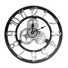 Load image into Gallery viewer, Industrial design black wall clock