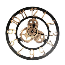 Load image into Gallery viewer, Industrial design black wall clock