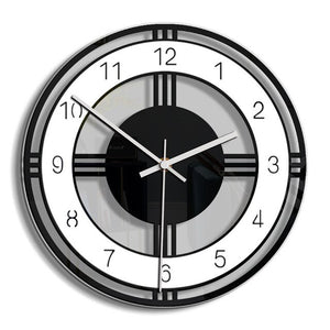 Black and white wall clock