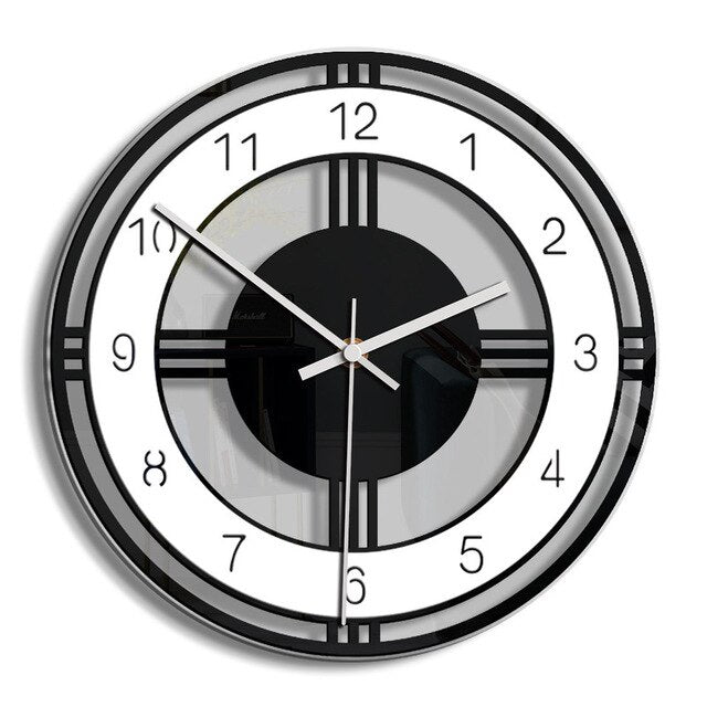 Black and white wall clock