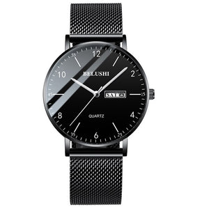 Men's watch with black calendar