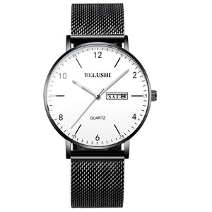 Men's watch with black calendar