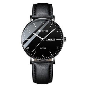 Men's watch with black calendar