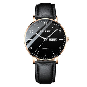 Men's watch with black calendar