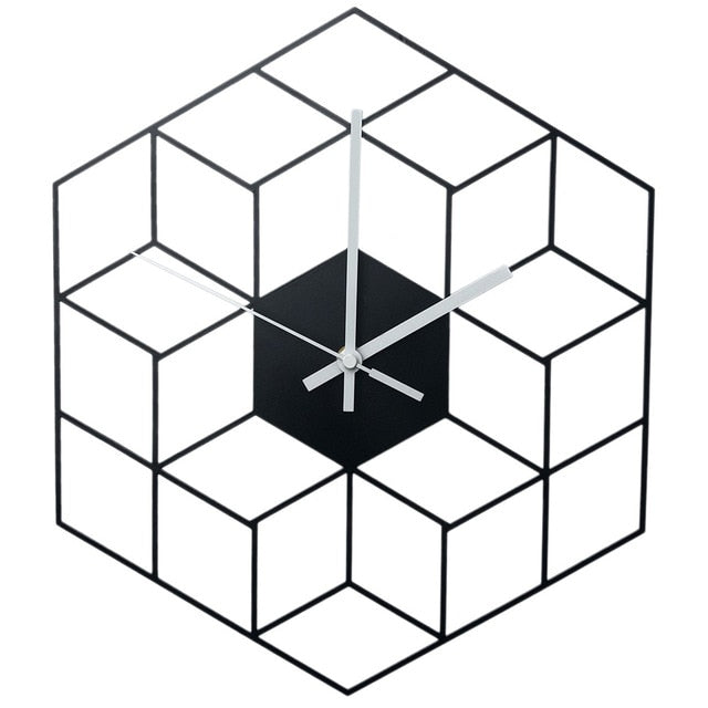 Cube design wall clock