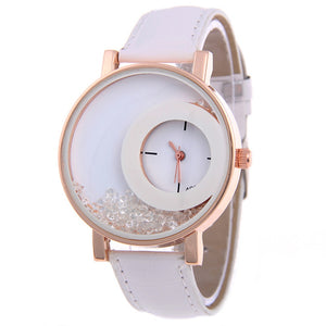 Elegant women's watches with white straps1
