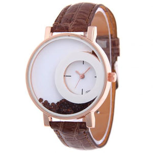 Elegant women's watches with white straps1