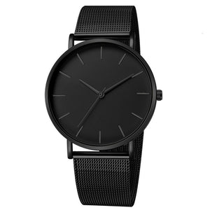 Black sporty men's watch