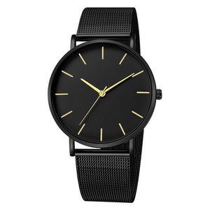 Black sporty men's watch