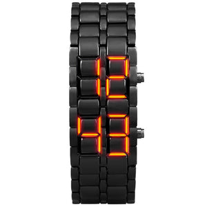 Waterproof digital black men's watch