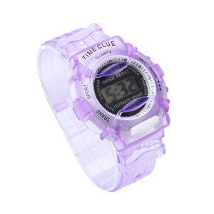 Purple children's clock