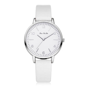 Elegant women's watches with white straps