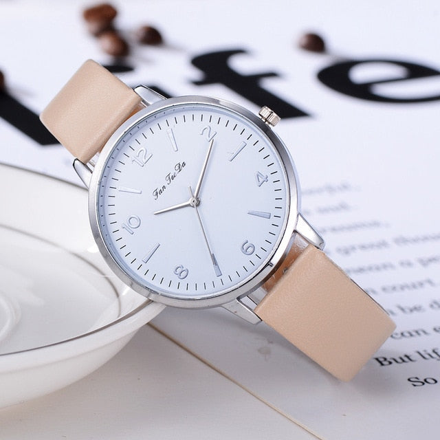 Elegant women's watches with white straps