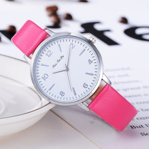 Elegant women's watches with white straps